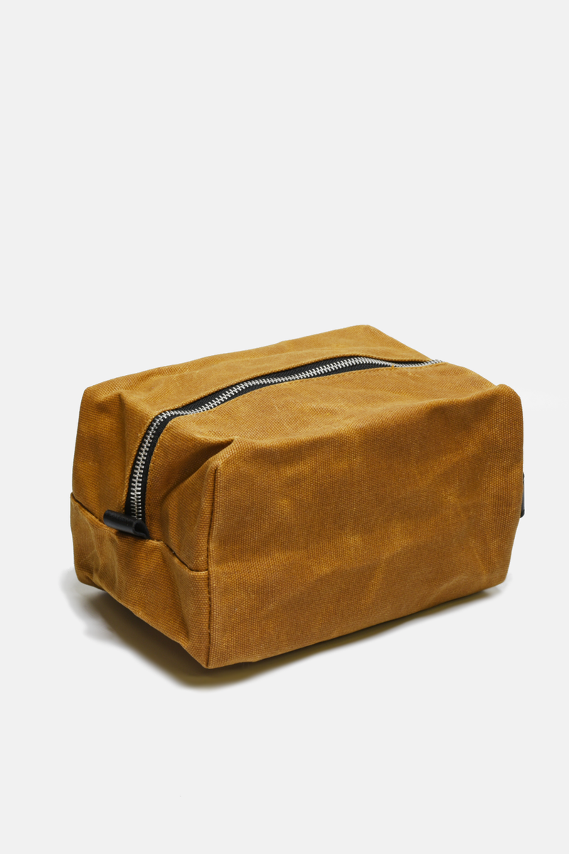 Waxed Cotton Dopp Kit // Toiletry Bag: True Black