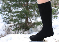 "Superwarm" Alpaca Socks - Made in the USA: Cocoa Brown / Large / Superwarm