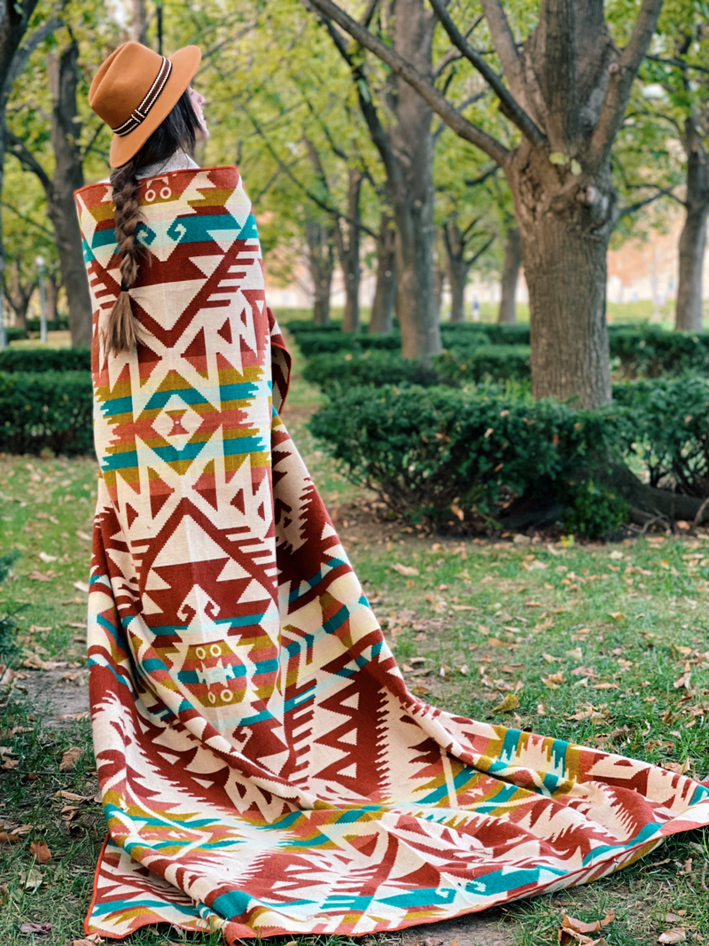 Canoa Blanket - Terracotta Sunrise
