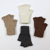 Alpaca Work/Play Fingerless Alpaca Gloves: Brown / Large