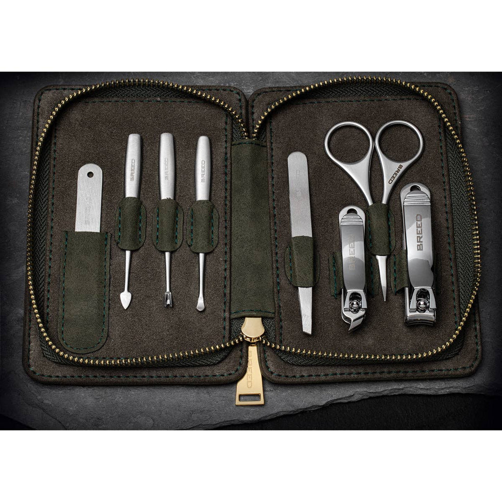 Breed Katana 8 Piece Surgical Steel Groom Kit: Green