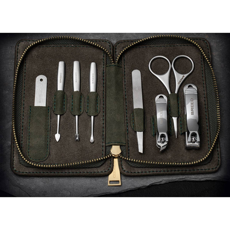 Breed Katana 8 Piece Surgical Steel Groom Kit: Green