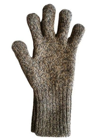 Iditarod 100% Alpaca Double-Thick Reversible Gloves: Black/MedGrey / Large