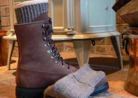 "Superwarm" Alpaca Socks - Made in the USA: Cocoa Brown / Large / Superwarm
