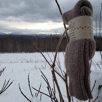 "Superwarm" Alpaca Socks - Made in the USA: Grey / Large / Superwarm