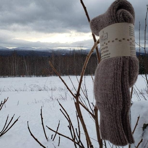 "Superwarm" Alpaca Socks - Made in the USA: Grey / Large / Superwarm