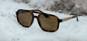 Camp Glaciers: Matte Tortoise/ Walnut - Brown Polarized