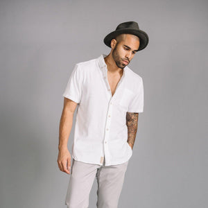 Truman Button Collar in Stretch Terry