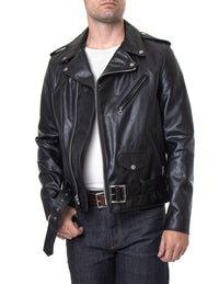 Lightweight Fitted Cowhide Motorcycle Jacket