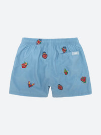 Full Embroidery Hearts on Fire Swim Shorts