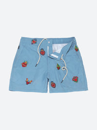Full Embroidery Hearts on Fire Swim Shorts