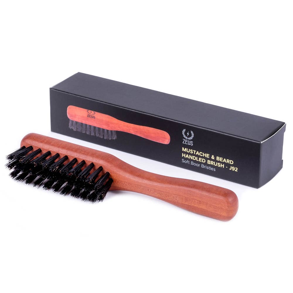 Zeus Handled Mustache & Beard Brush, Soft (J92)