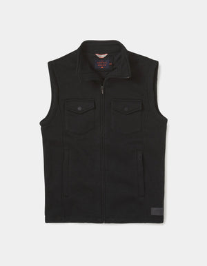 Lincoln Fleece Vest- Black