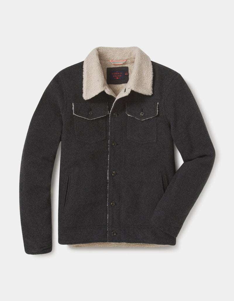 Buffalo Sherpa Collar Jacket - Charcoal