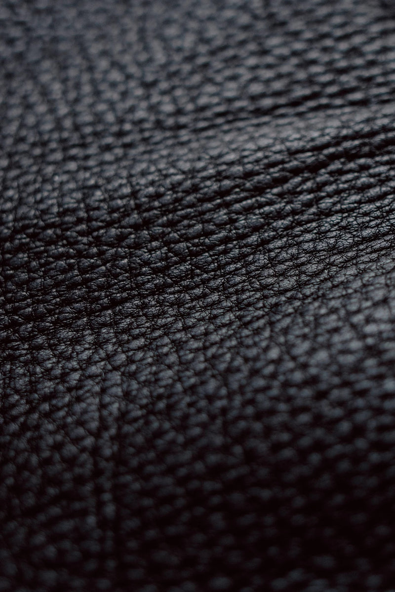 Black Melange Ragg Wool Mitten with Black Deer Skin