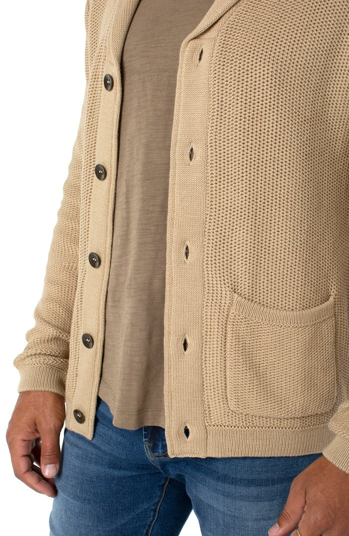 Khaki cardigan mens shop