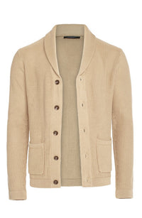 Knit Cardigan-Khaki