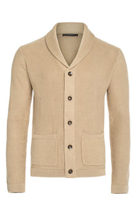 Knit Cardigan-Khaki