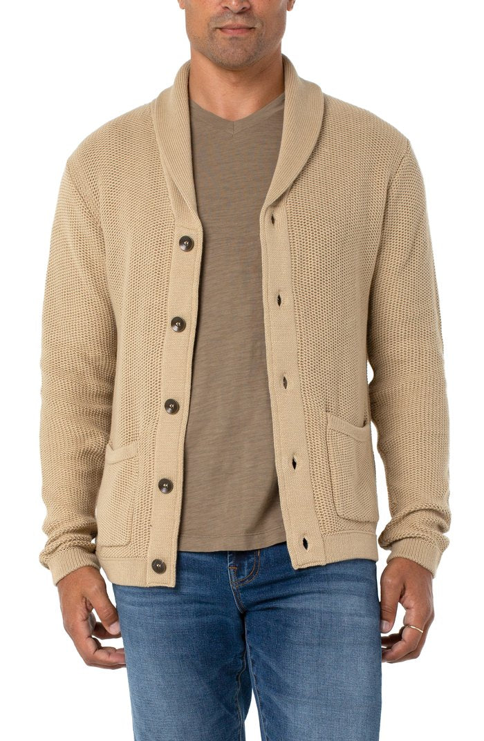 Knit Cardigan-Khaki