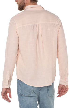 Long Sleeve Garment Dyed Shirt