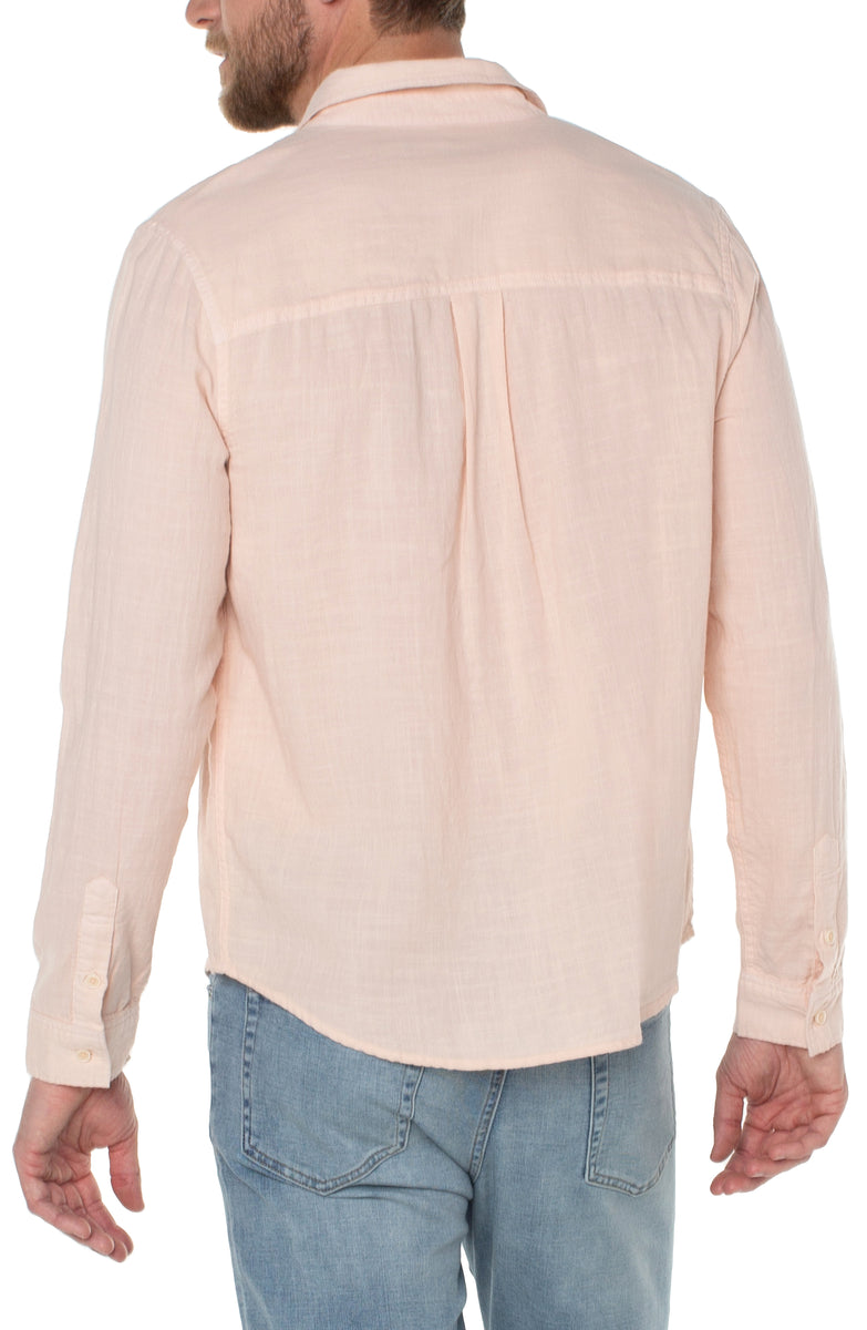 Long Sleeve Garment Dyed Shirt