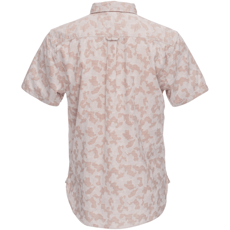 Truman Button Collar in Camo Jacquard