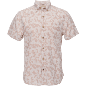 Truman Button Collar in Camo Jacquard