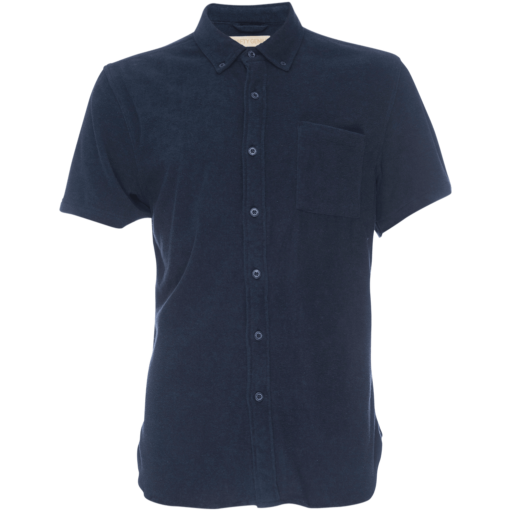 Truman Button Collar in Stretch Terry