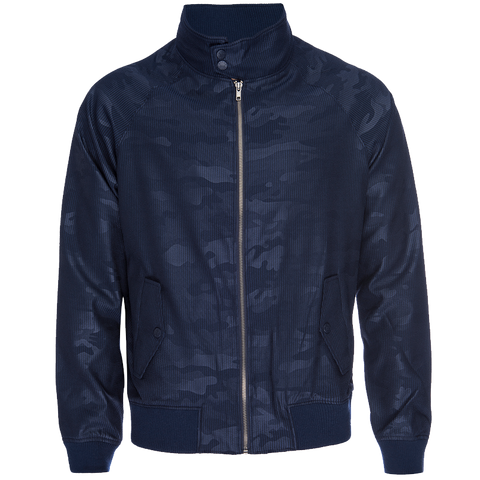 Harrington Jacket in Camo Jacquard Seersucker – Fellas