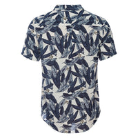 Truman Button Collar Leaf Print
