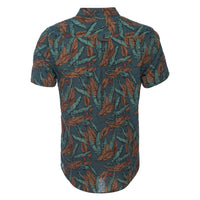 Truman Button Collar Leaf Print
