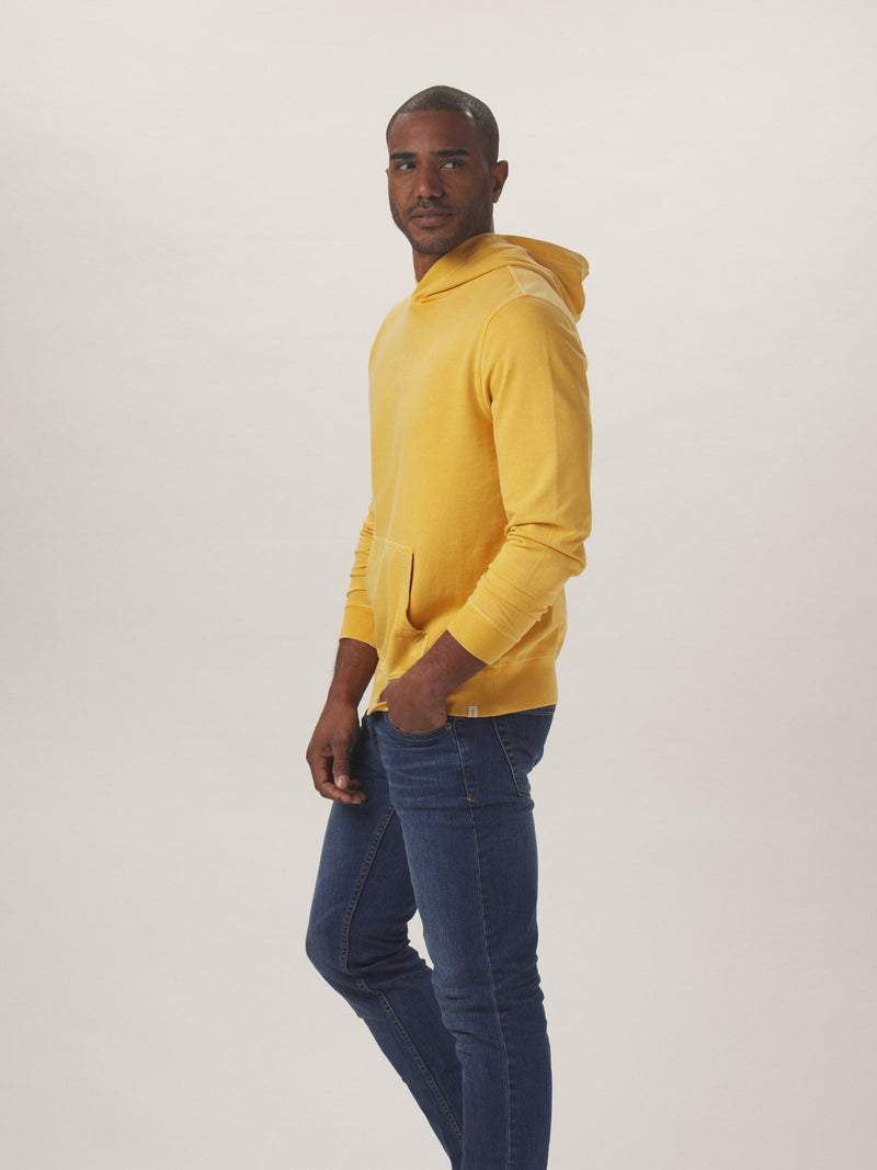 Classic Terry Pop Over Hoodie in Yellow