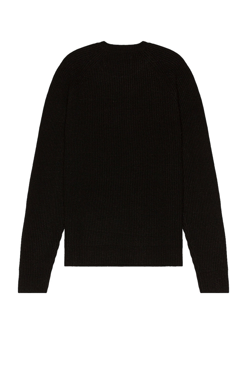 Ribbed Wool Crewneck Sweater