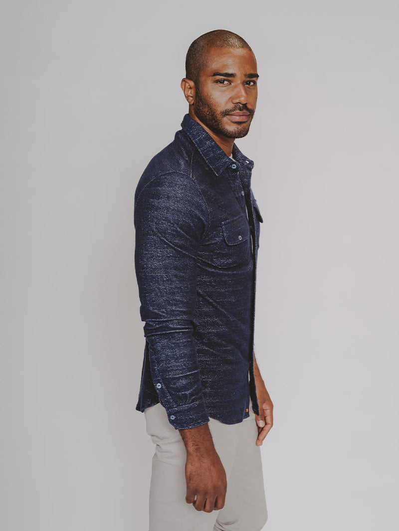 Textured knit hot sale shirt