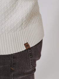 Pique Stitch Crew in Ivory