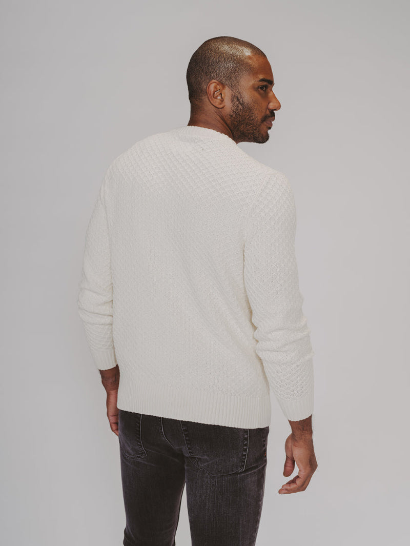 Pique Stitch Crew in Ivory