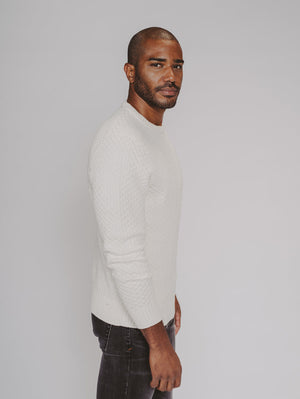 Pique Stitch Crew in Ivory