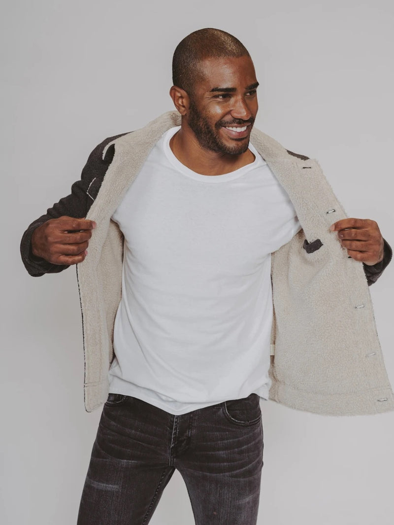 Buffalo Sherpa Collar Jacket - Charcoal