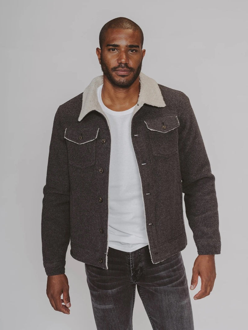 Buffalo Sherpa Collar Jacket - Charcoal