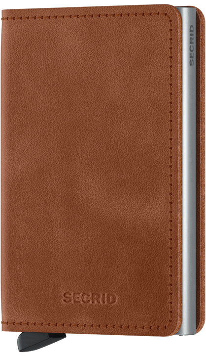 Slimwallet - Vintage Cognac-Silver