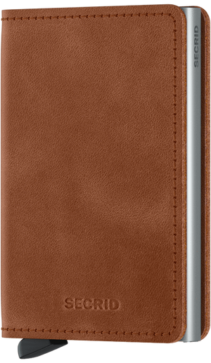 Slimwallet - Vintage Cognac-Silver