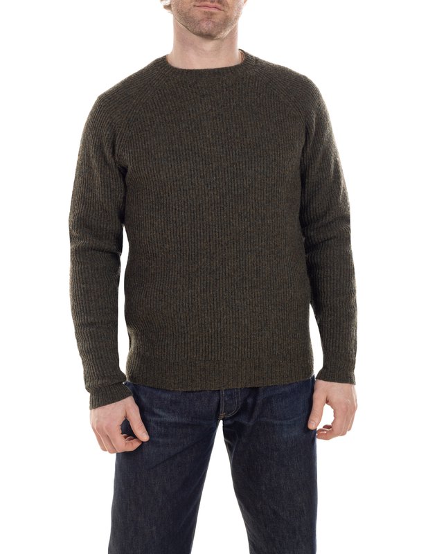 Ribbed Wool Crewneck Sweater