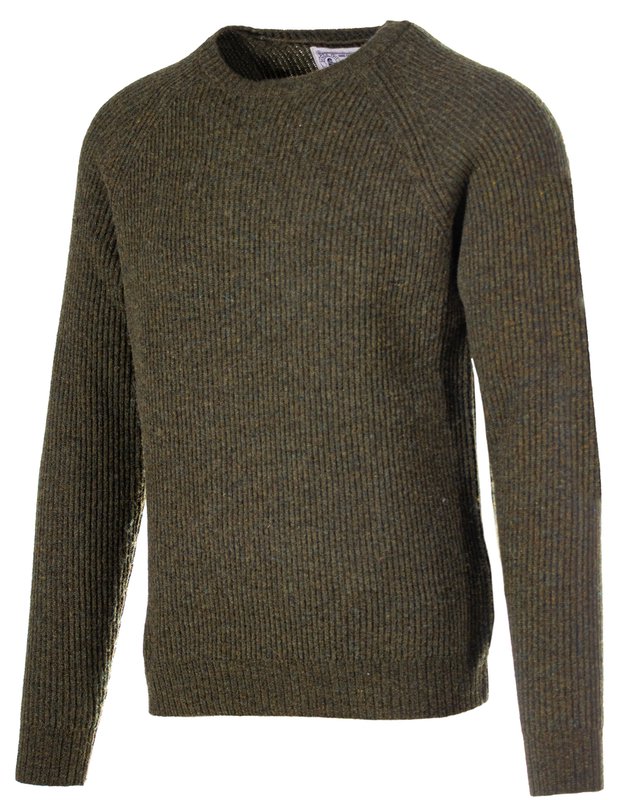 Ribbed Wool Crewneck Sweater