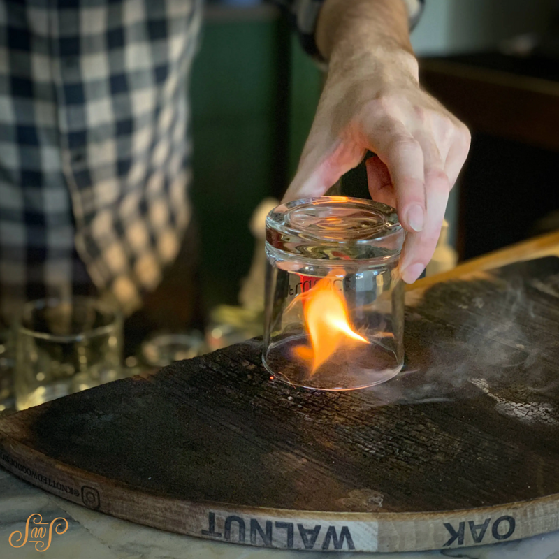 Half Circle Cocktail Smoking Board