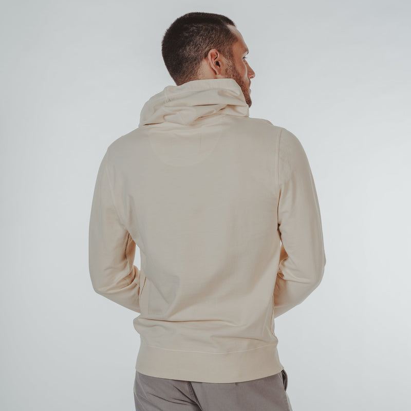 Classic Terry Pop Over Hoodie in Cream