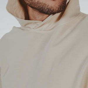 Classic Terry Pop Over Hoodie in Cream