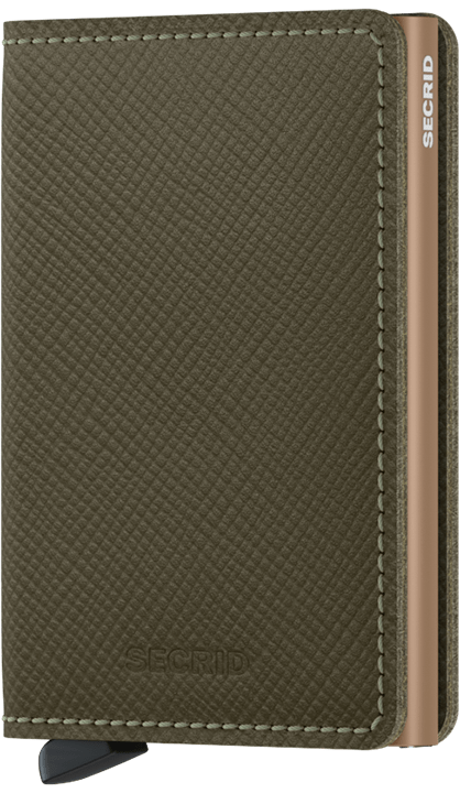 Slimwallet - Saffiano Olive