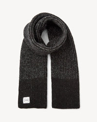 Black Melange Ragg Wool Scarf