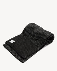 Black Melange Ragg Wool Scarf